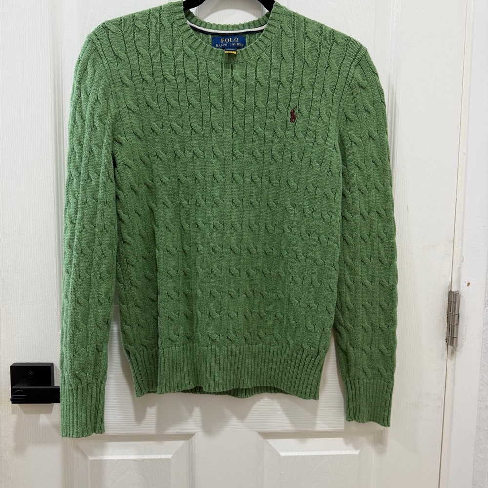 Polo by Ralph Lauren Sage Cable Knit Sweater -fits XS or S ladies